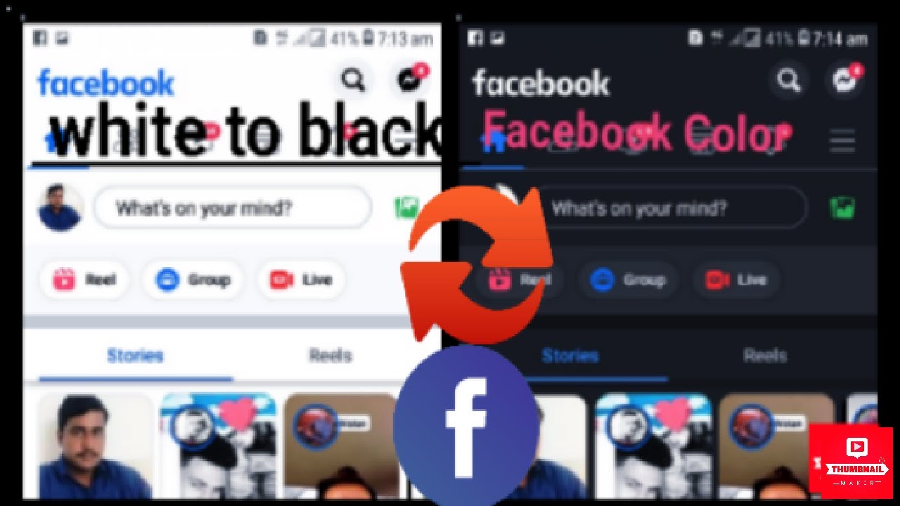 how to change facebook background color,white to black