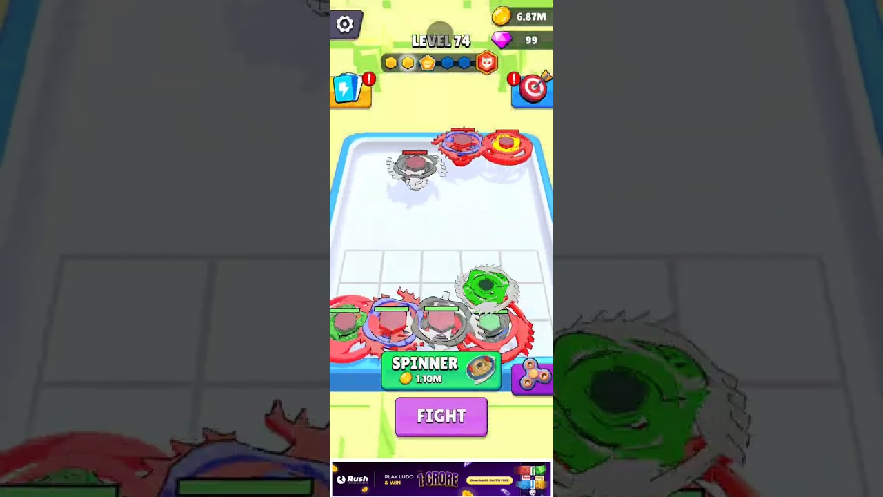 I complete the 90 level of spinner merge