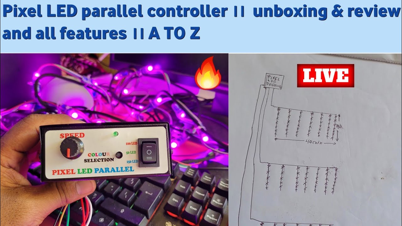 Pixel LED parallel controller ।।  unboxing & review and all features ।। A TO Z #BIKASH_ELECTRONICS