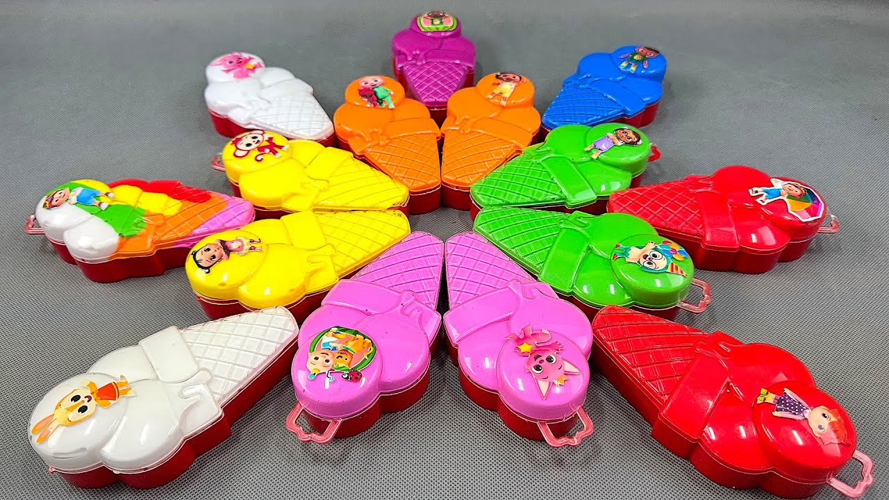 Picking Cocomelon, JJ, TomTom and YoYo from Soft Rainbow Slime ASMR