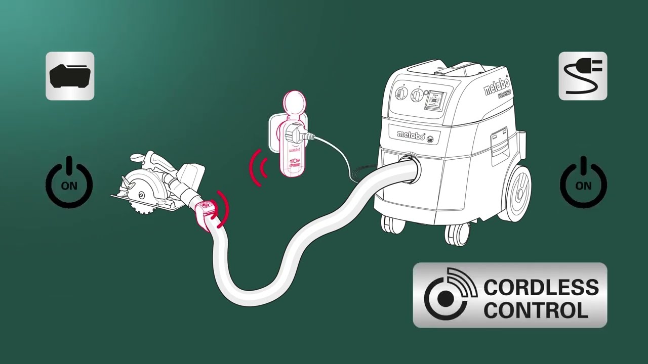 Metabo Cordless Control або як підключити акумуляторний інструмент до мережевого пилосмока?