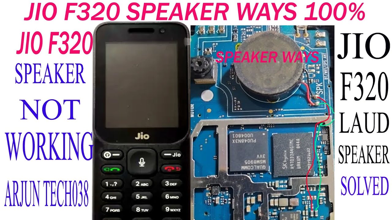 Jio F320 speaker solution Jio f320 speaker jumper ways jio phone F320B speaker not working speaker w
