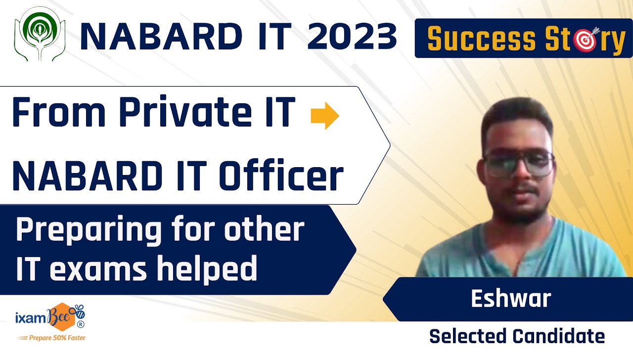 NABARD IT 2023 Success Story | NABARD IT Topper Interview 2023 | Know Eshwar Success Journey
