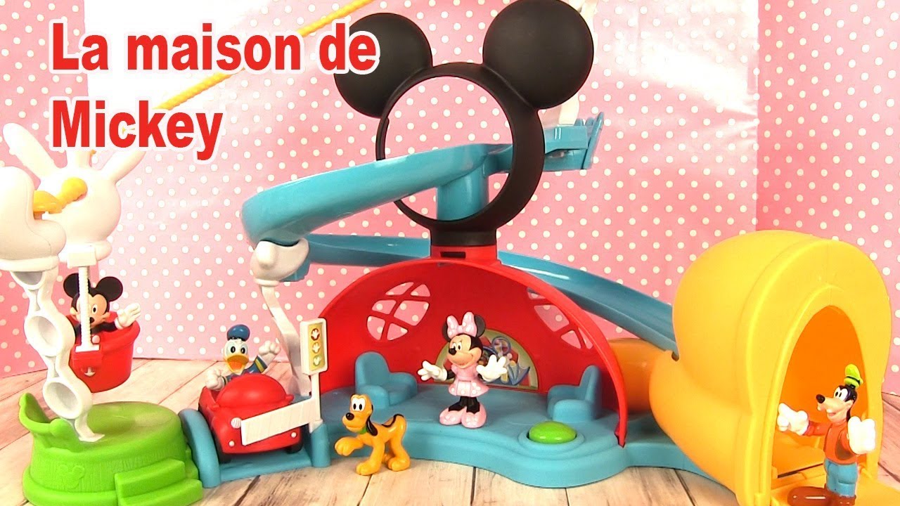 La Maison de Mickey Mouse Toboggan et Figurines Minnie, Pluto, Donald, Dingo