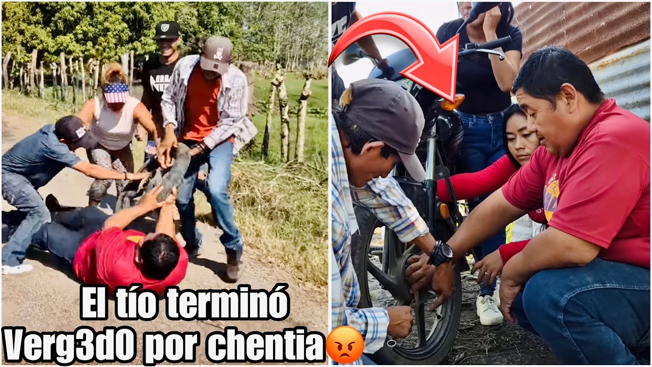 El tío le quitó la llanta a la moto de la chenta sin pensar el vrgueo que se armaría😨