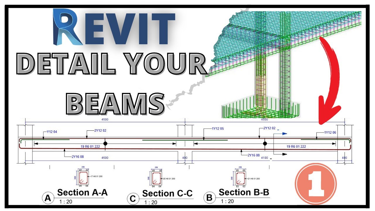 Структура Revit _ Как детализировать арматуру на неразрезной балке в Revit