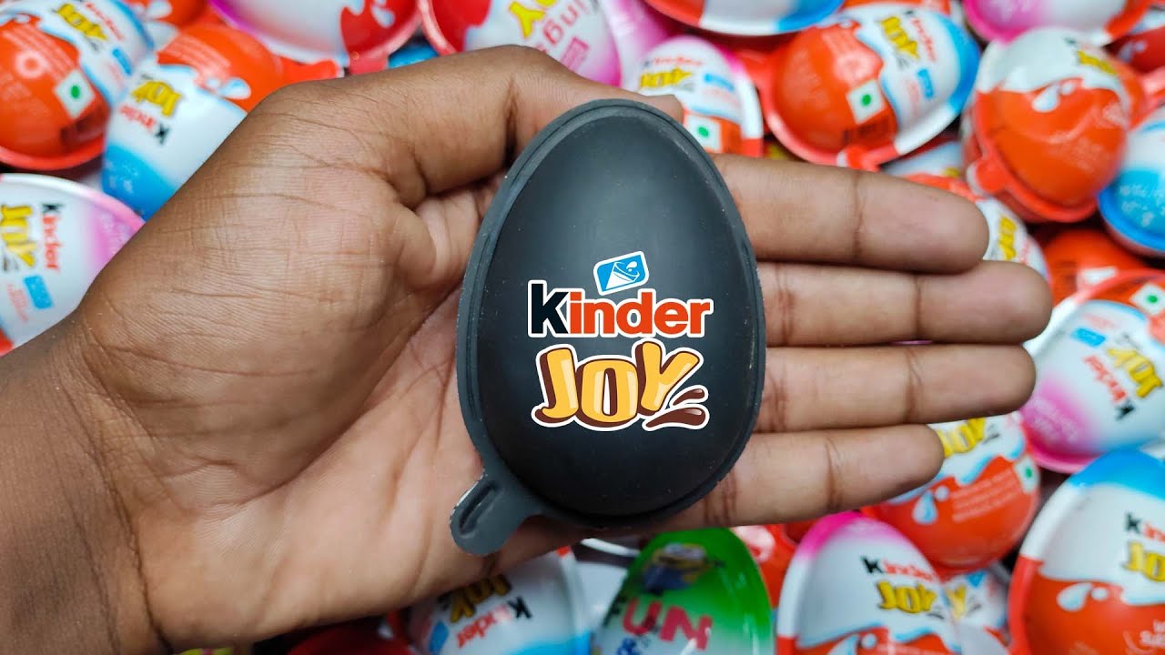 NEW! Colored Glitter Kinder Joy opening ASMR - A lot of Kinder Surprise egg toys Part-105