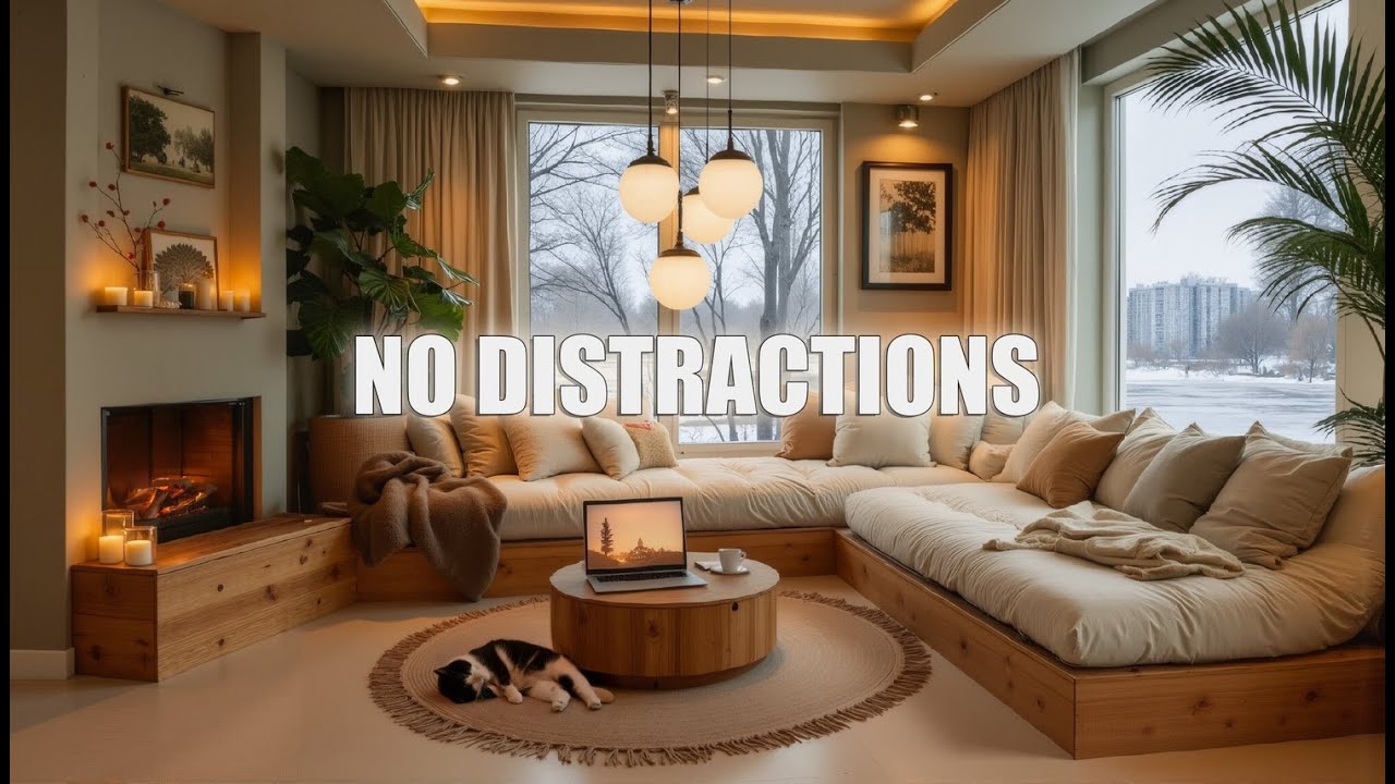 No Distractions with Jazz – 3 Hours of Deep Focus in a Cozy Winter Room