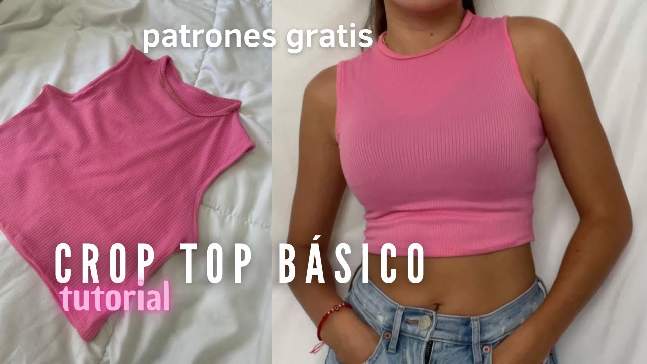 TUTORIAL CROP TOP BÁSICO (patrones gratis)-Becky Valenzuela