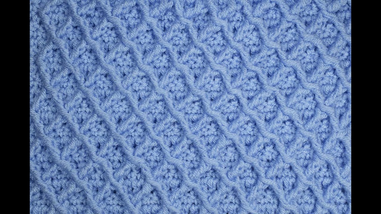 PUNTO DE ROMBOS A CROCHET MUY FACIL
