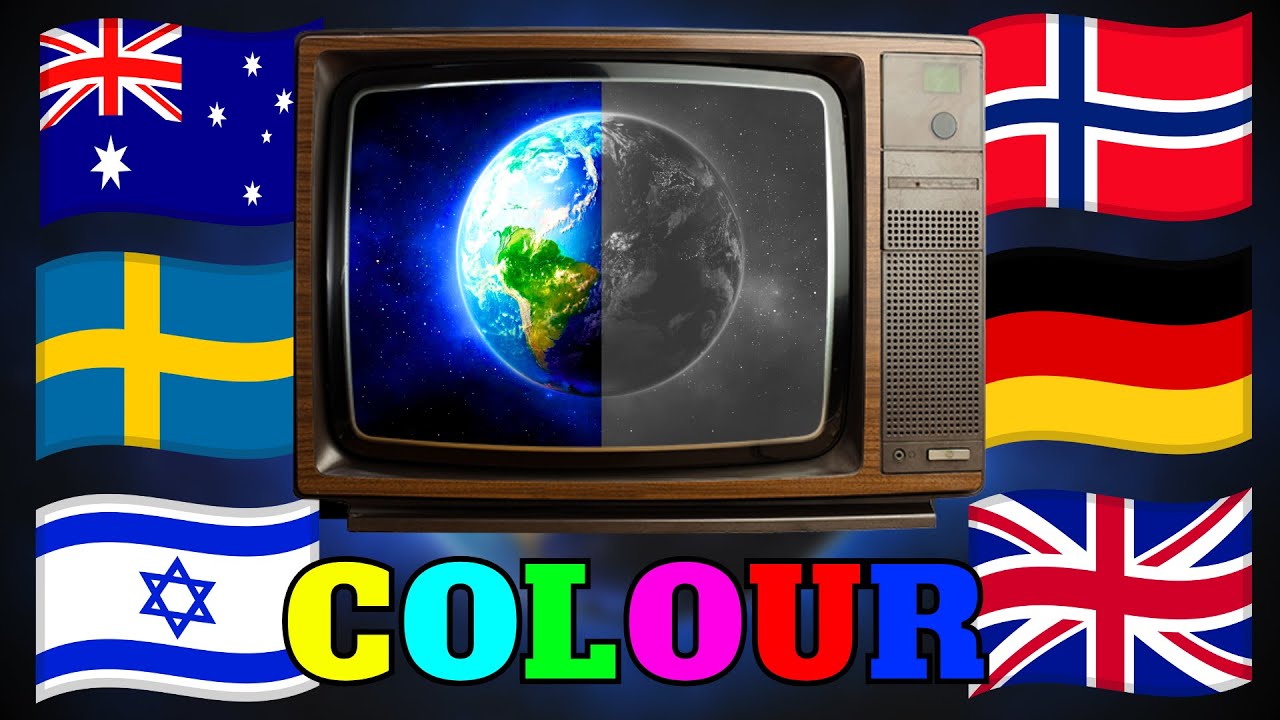 How The World Transitioned To COLOUR TV 🌍 | 🇦🇺🇩🇪🇸🇪🇳🇴🇮🇱