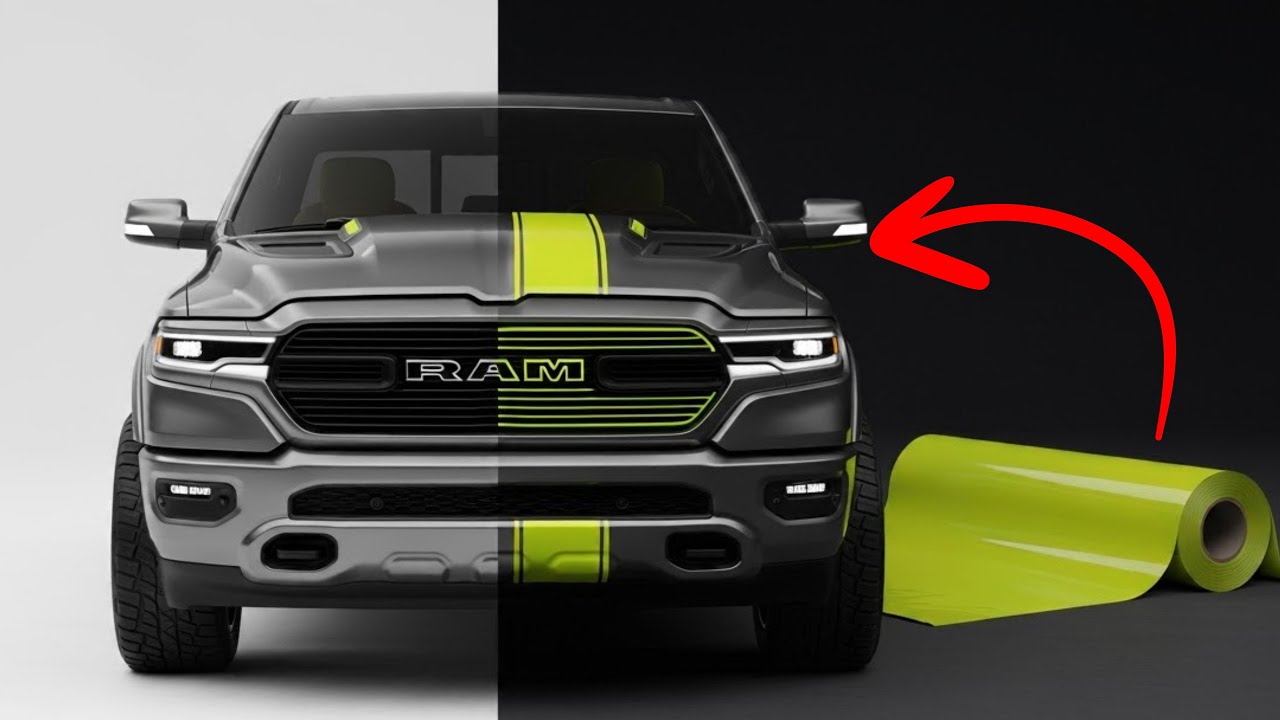 RAM Facelift | Sporty Customization Bright Yellow Vinyl Wrap
