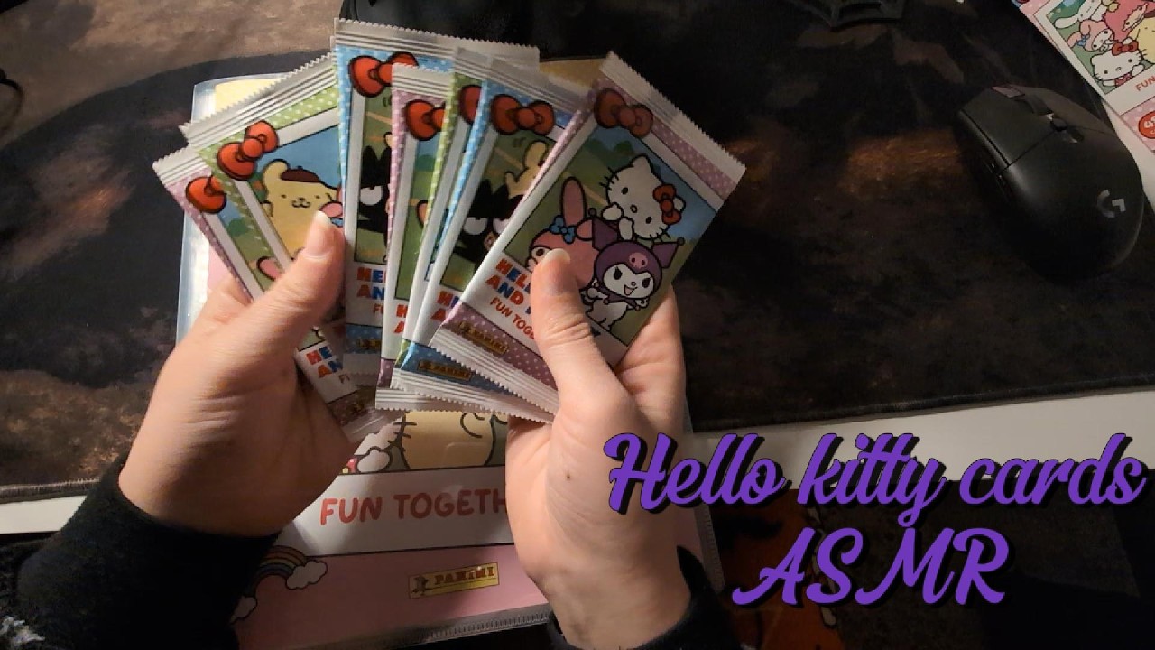 ASMR Hello kitty collectible cards album