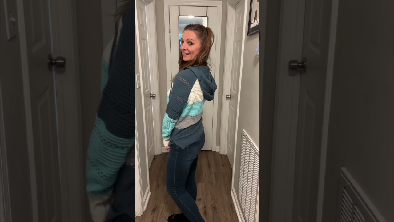 Color Block Drawstring Long Sleeve Hooded Sweater 