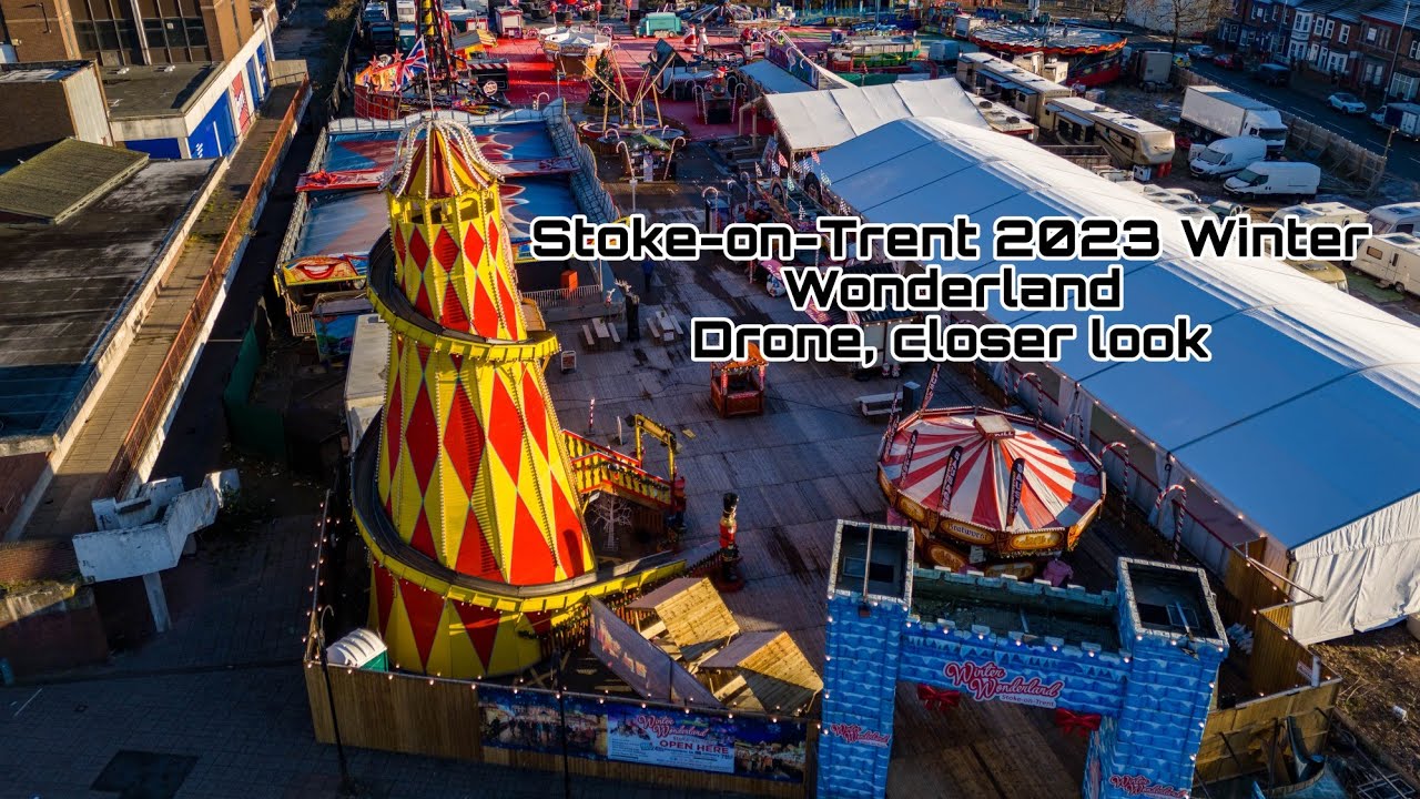 Winter Wonderland Aerial Delight: Lower & Closer Drone Perspectives | Breathtaking Funfairs in 4K