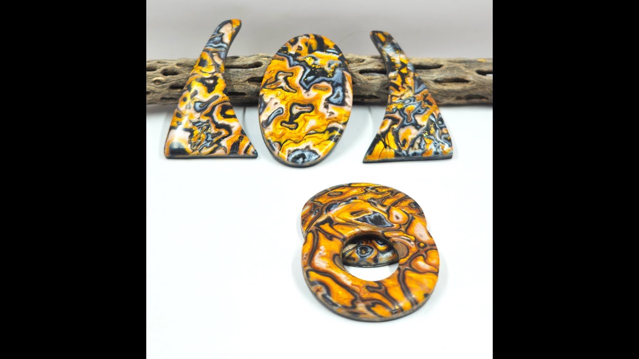 Safari Type Mokume Gane Cane. Polymer Clay Tutorial.