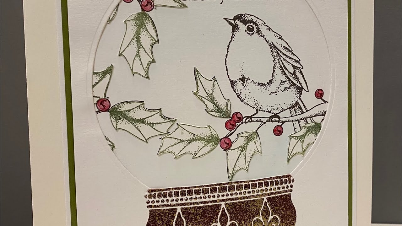 Sweet Poppy Snow Globe & Robin stamp