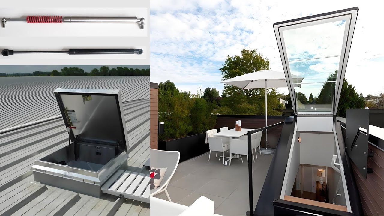 How to choose roof access hatch gas springs？Stainless steel gas springs and gas springs with sleeves