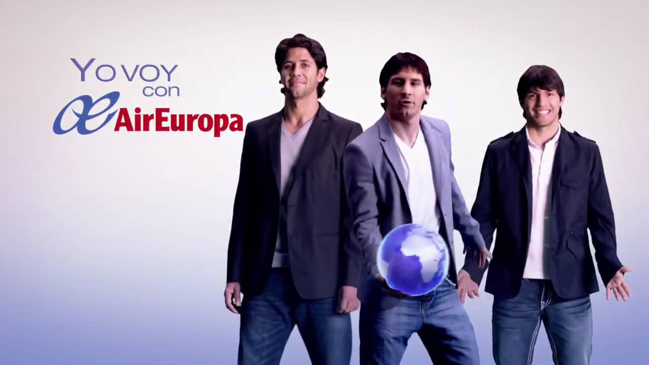 AIR EUROPA VOLARE spot MESSI AGÜERO VERDASCO