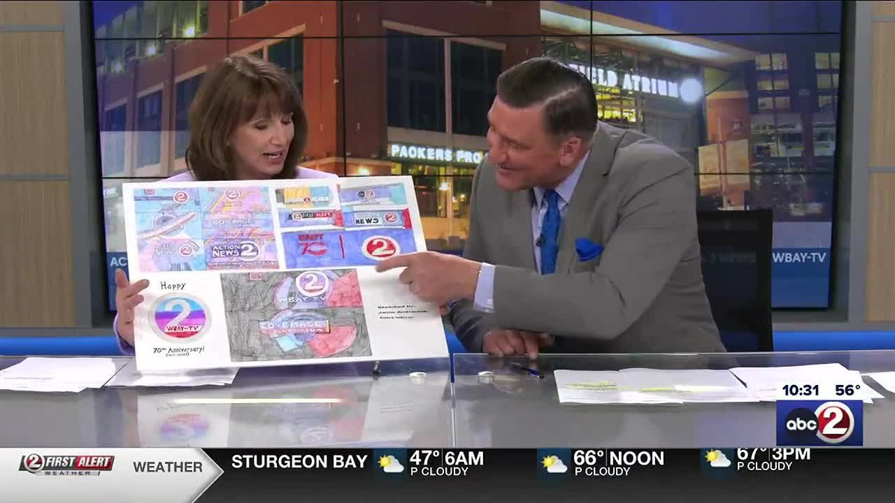 Viewer designs poster for WBAY's 70th anniversary