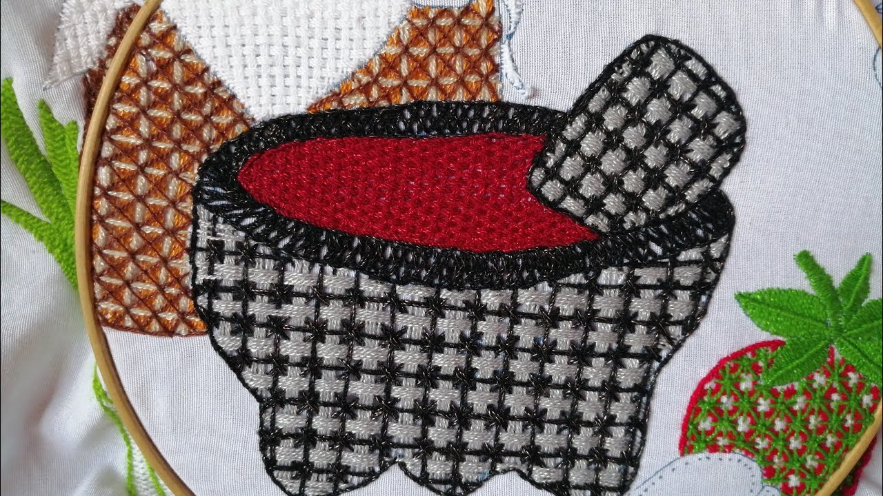 Bordado fantasía para (molcagete #3) ó canasto, frutero frutas🧺🍎🍅🍏
