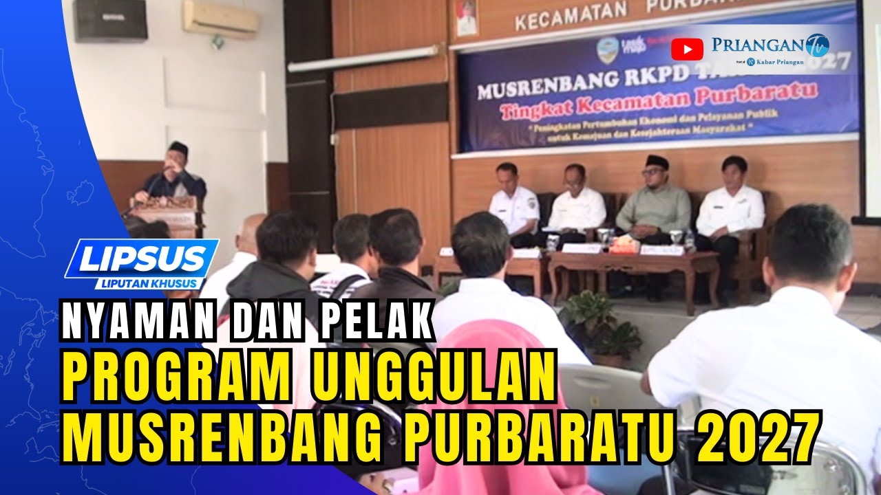 Nyaman dan Pelak, Program Unggulan Musrenbang Purbaratu 2027