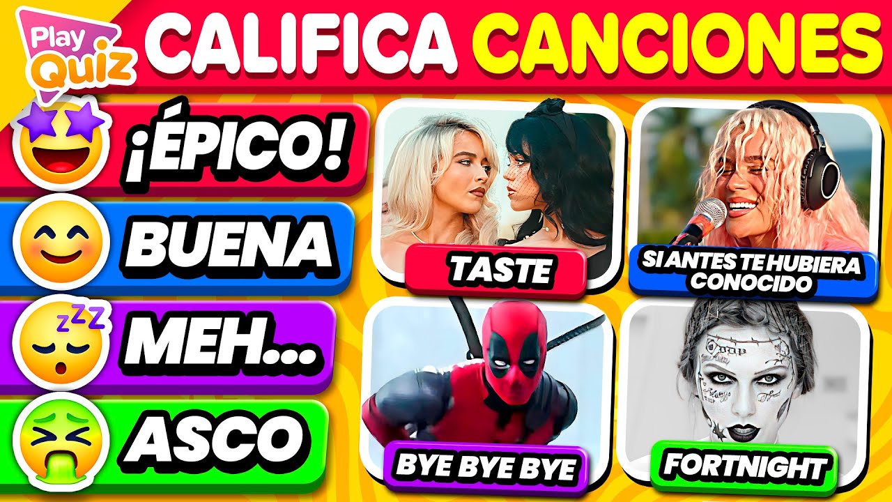 Califica La Canci&oacute;n 2024 🎧🎶🤔 Tier List Especial M&uacute;sica 🔊 | Play Quiz Trivia