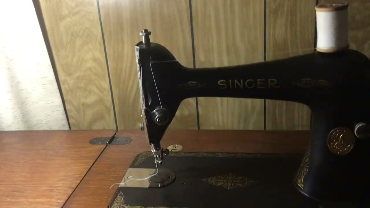 Darning embroidery on 66-6 treadle  