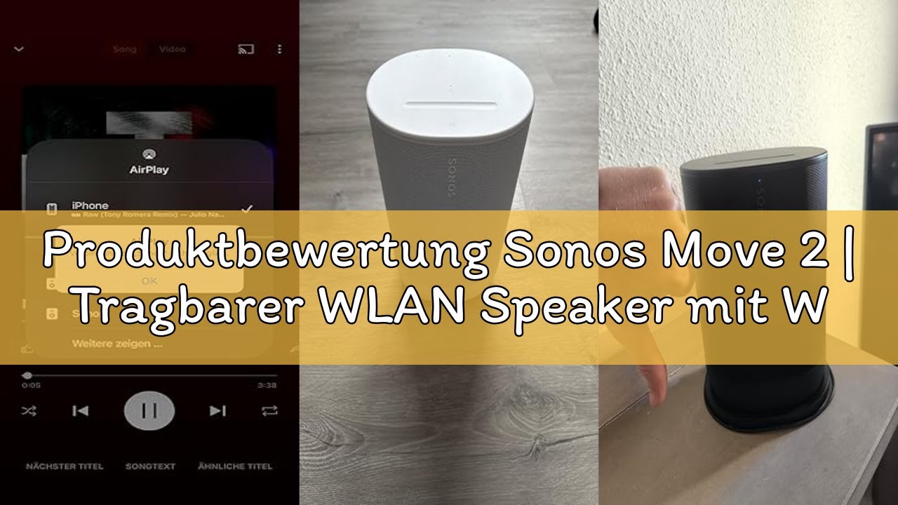 Produktbewertung Sonos Move 2 | Tragbarer WLAN Speaker mit WLAN, Bluetooth, kompatibel mit Amazon Al