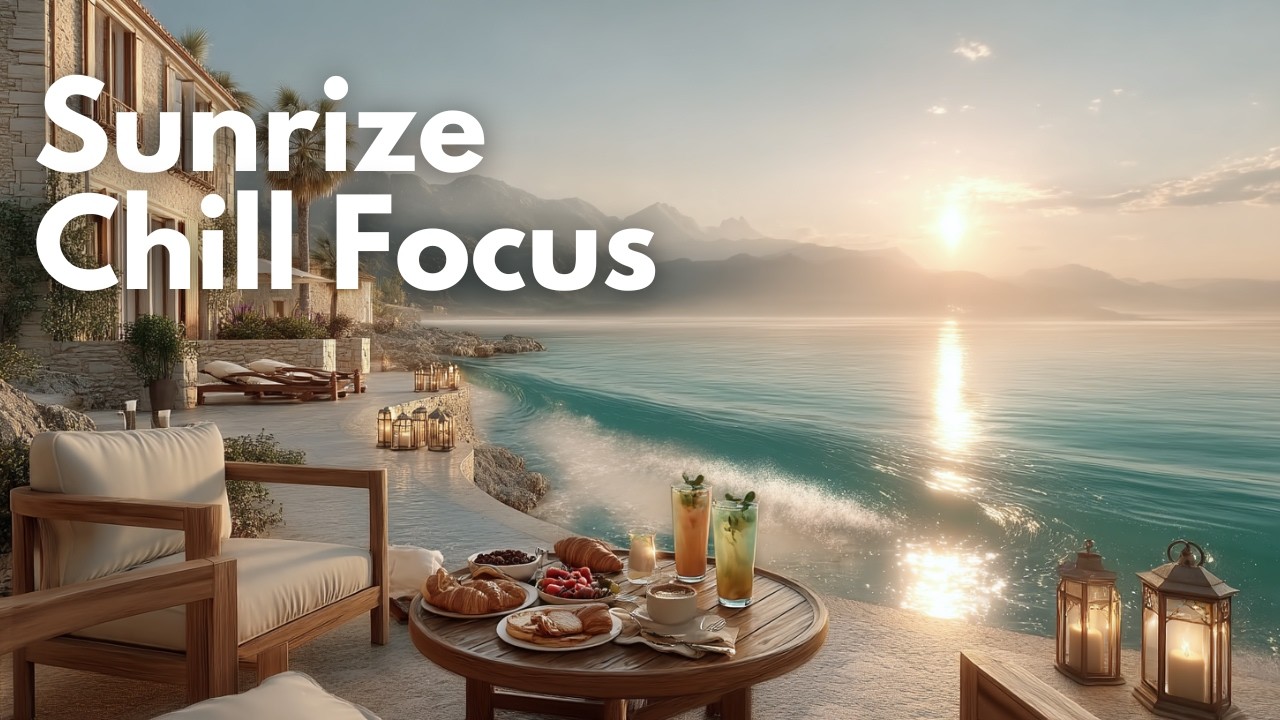 Sunrise Reflections by the Ocean | Chillout & Morning Focus Music