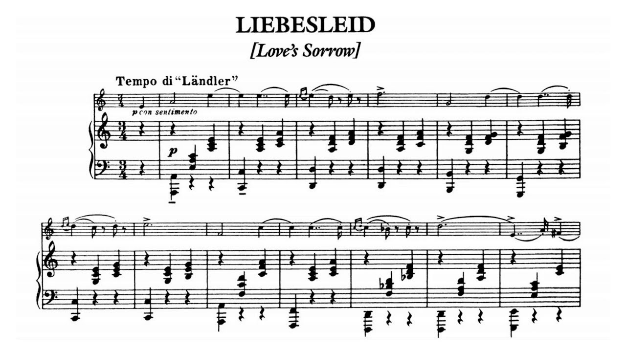 Kreisler Liebesleid - Piano accompaniment with violin/piano sheet music