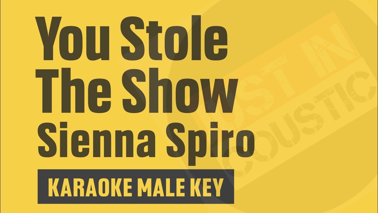 SIENNA SPIRO - You Stole The Show (Karaoke) MALE KEY