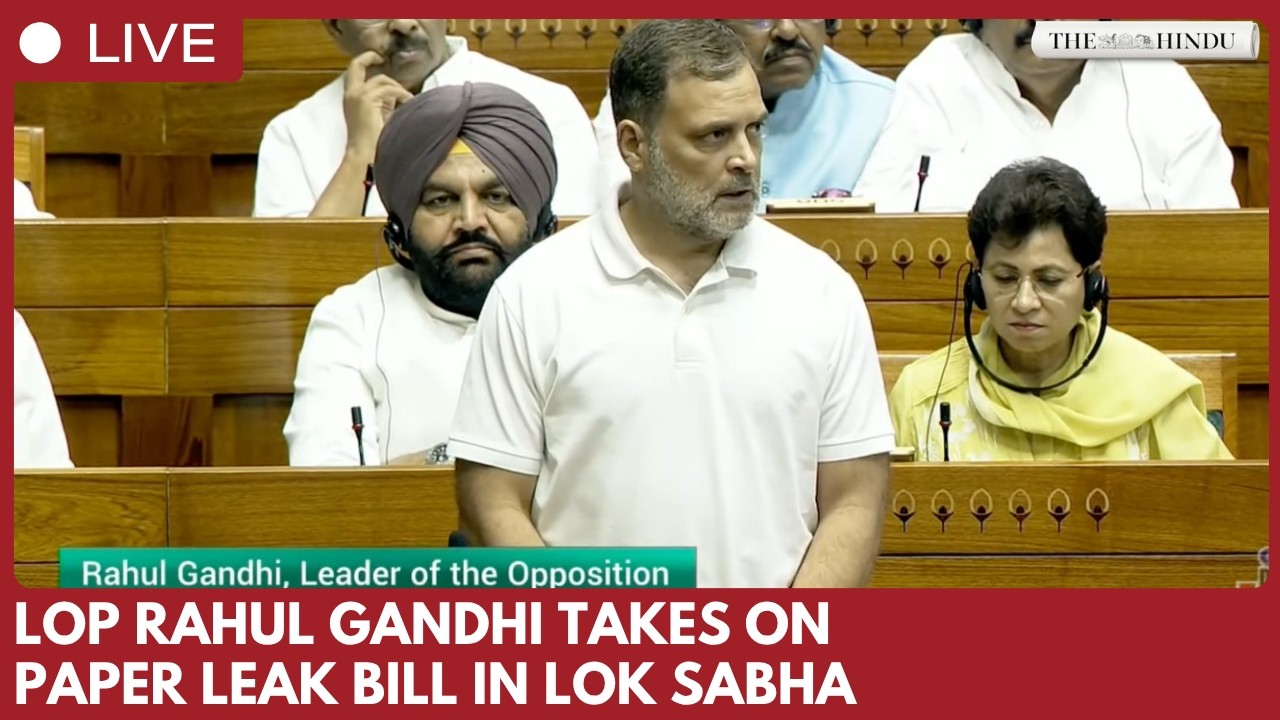 Leader of Opposition Rahul Gandhi joins anti-paper leak Bill debate in New Delhi