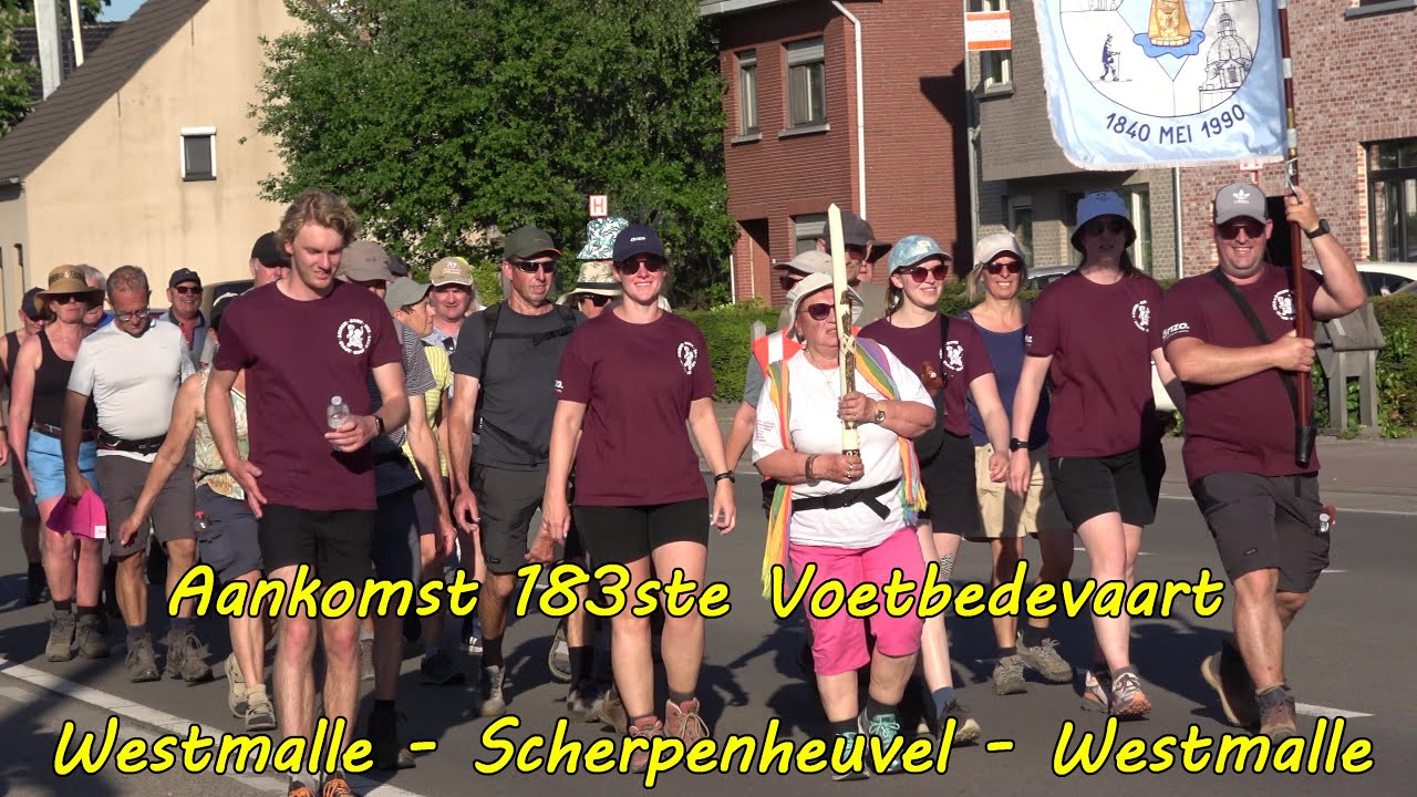 Aankomst 183ste Voetbedevaart, Westmalle-Scherpenheuvel-Westmalle.