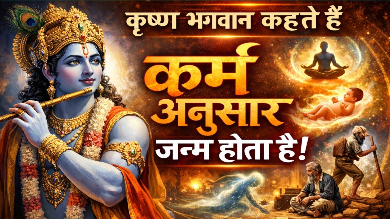 कृष्णभगवान कहते हैं कर्म अनुसार जन्म होता है||motivation shree Krishna bhagwan ||karma anusa janm||