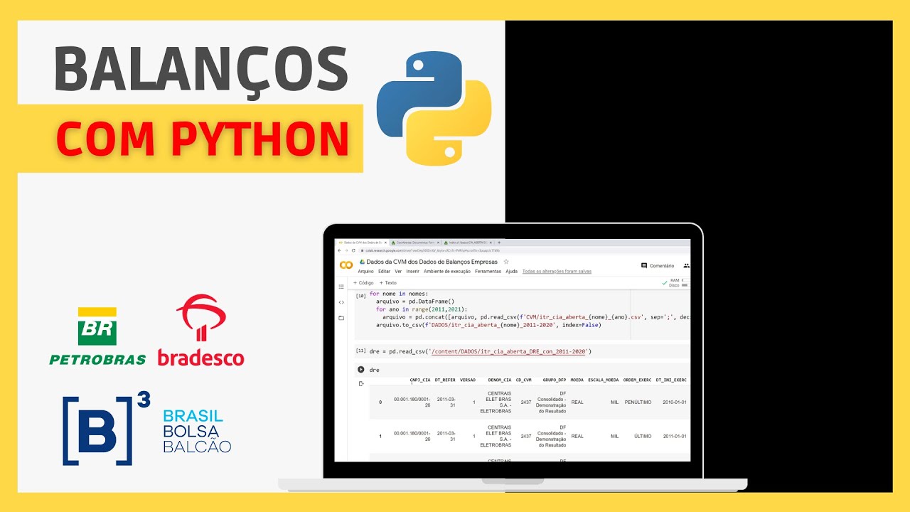CVM: Финансовая отчётность на Python | Баланс, Отчёт о прибылях и убытках, Отчёт о движении денеж...
