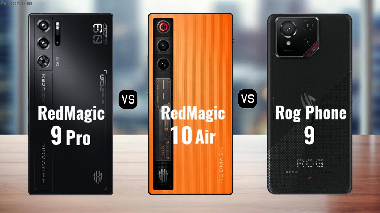 Red Magic 9 Pro vs Red Magic 10 air vs Rog Phone 9 || Full Comparison