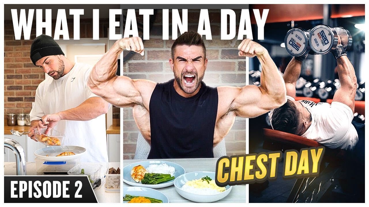 OLYMPIA SERIES EP2; WHAT I EAT IN A DAY + CHEST WORKOUT