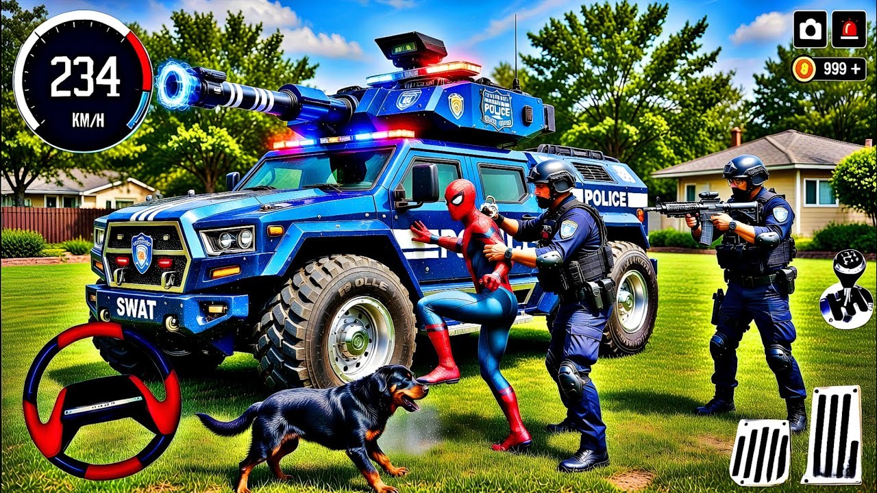 🎉 Scorpio Police Truck & Spiderman Gameplay 🦚 Police Arrest Spiderman 🎉Indian Thift Auto Simulator🔥 