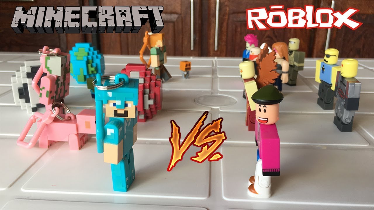 BRINQUEDOS MINECRAFT VS BRINQUEDOS ROBLOX!!