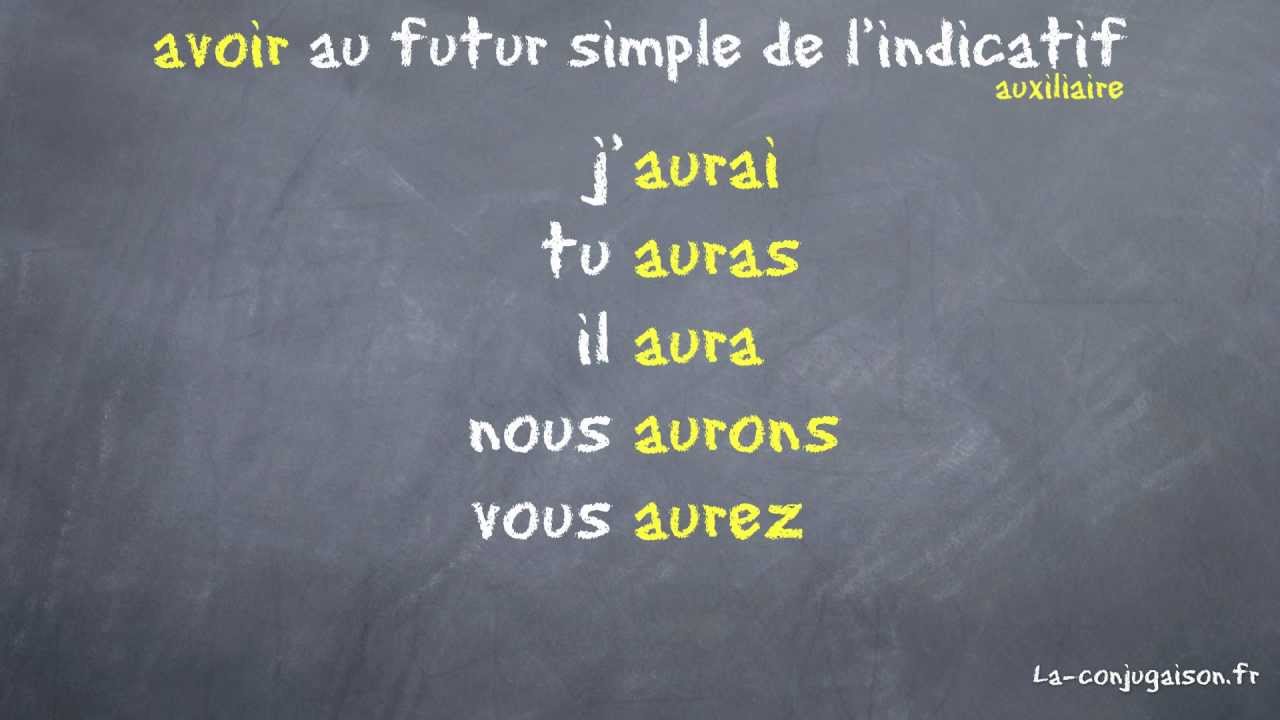 avoir au futur simple de l'indicatif - La-conjugaison.fr