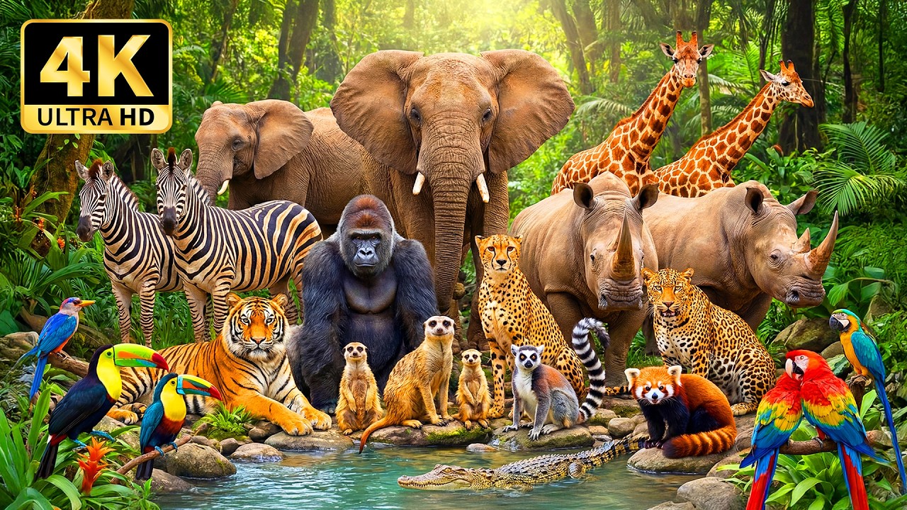 Beautiful Wildlife in 4K 🌍 Peaceful Animal Moments with Soothing Music