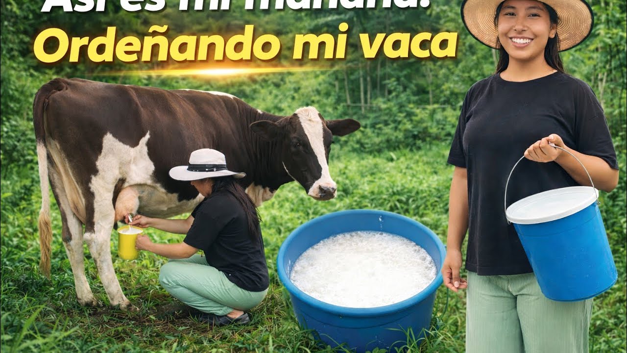ASÍ es mi MAÑANA en el CAMPO 🐄 | ORDEÑANDO mi VAQUITA y SACANDO LECHE FRESCA 