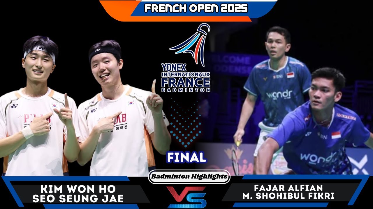 Kim/Seo (김원호/서승재) vs Alfian/Fikri (INA) | French Open 2025 Badminton