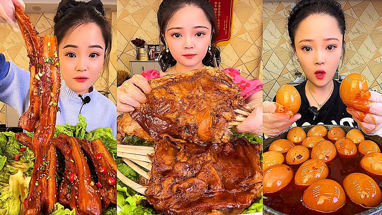 ASMR MUKBANG spicy Pork Bellly Soothing Sounds While Enjoying Delicious 먹방 모음이 팅쇼 리얼 사운드 #389