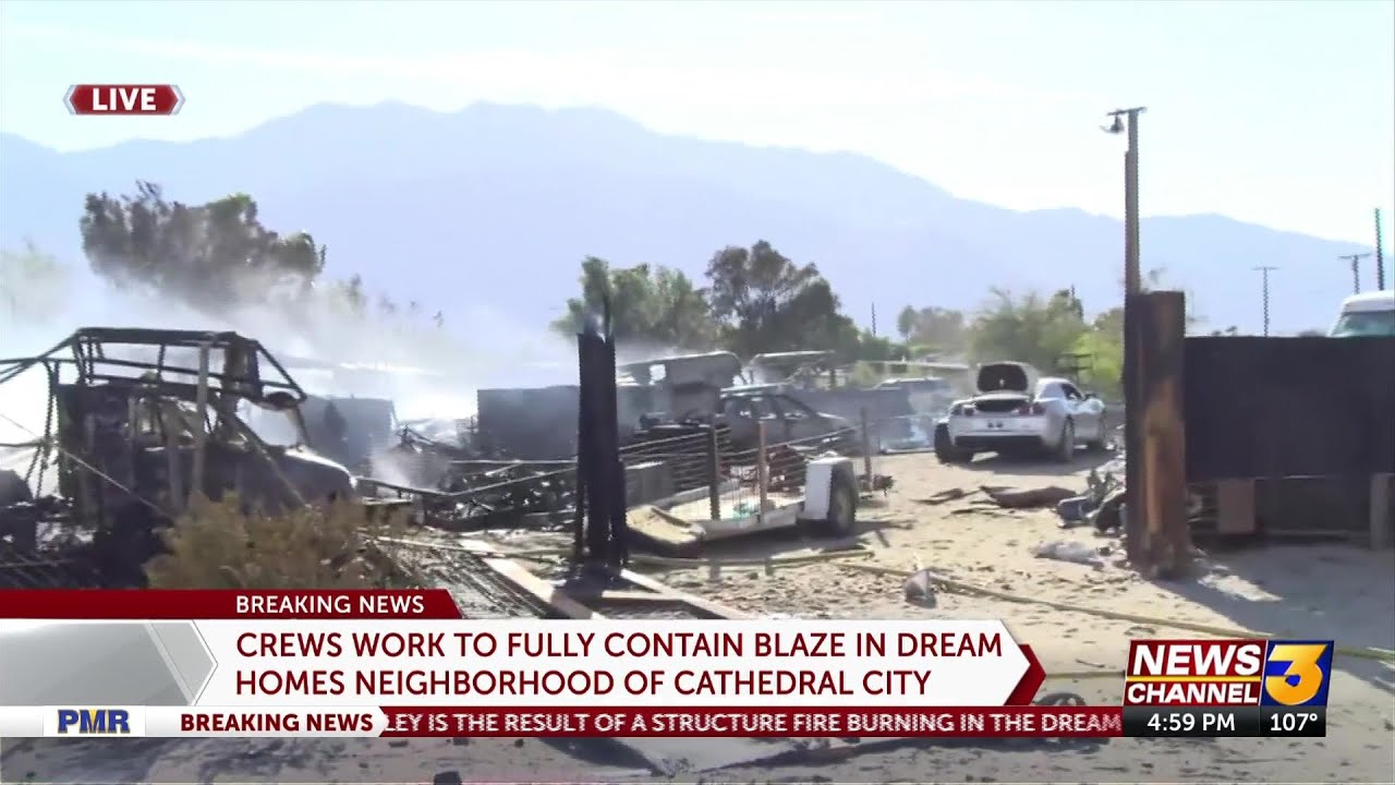 Fire burns home Dreams Homes neighborhood of Cathedral City