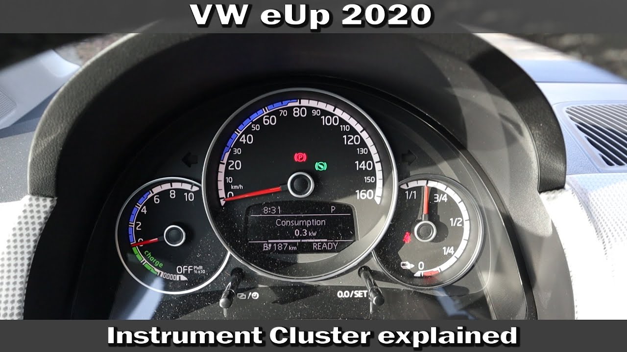 VW eUp! 2020 - Instrument Cluster explained
