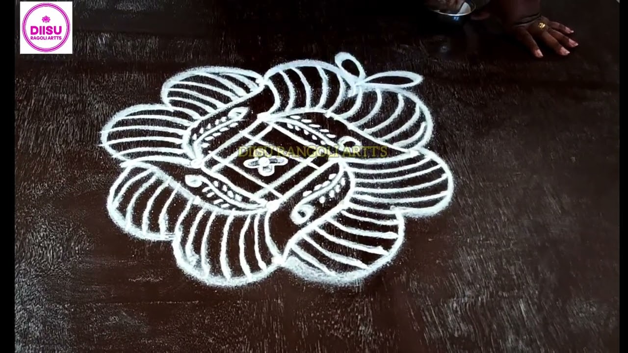 5x1 Dots Daily Use Rangoli ☸️ Easy & Beautiful Design Muggulu | Small & Simple Kolam | EveryDay Mugu