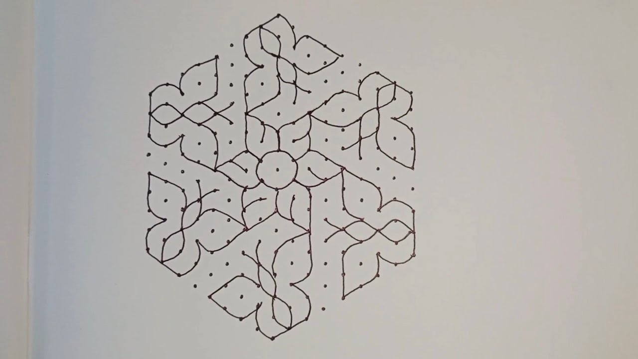 17*9dots rangoli|easy rangoli #rangoli #muggulu #song #art #kolam #kannada #viral #youtubeshorts  