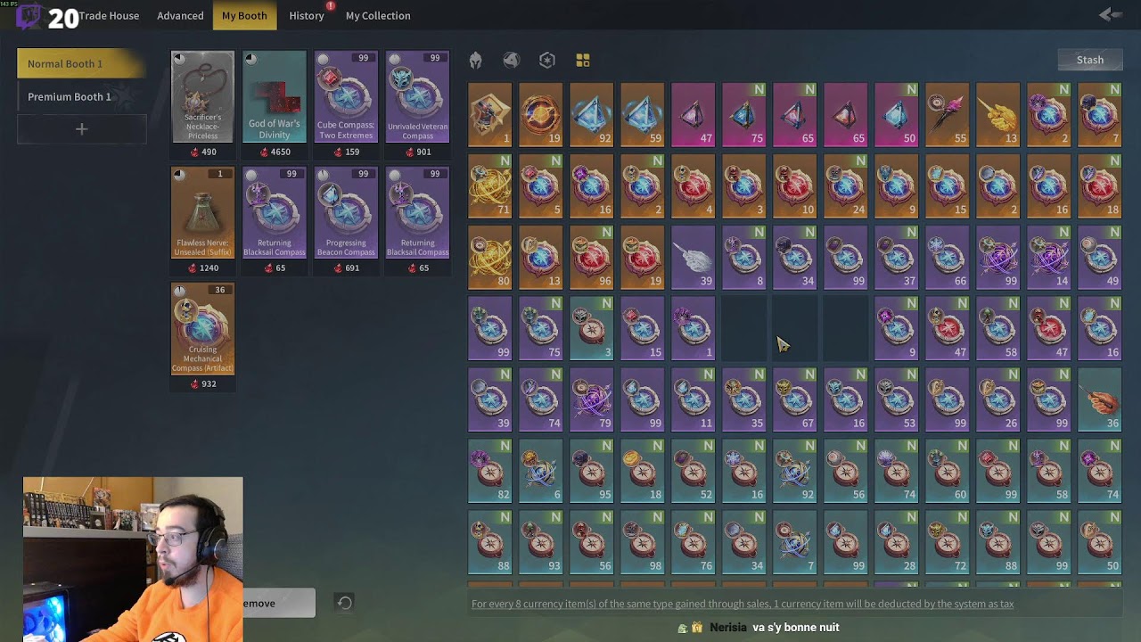 TLI FR: Erika2 RoA Armor stacker farm en deep, venez discuter et chill, ouvert aux débutants!